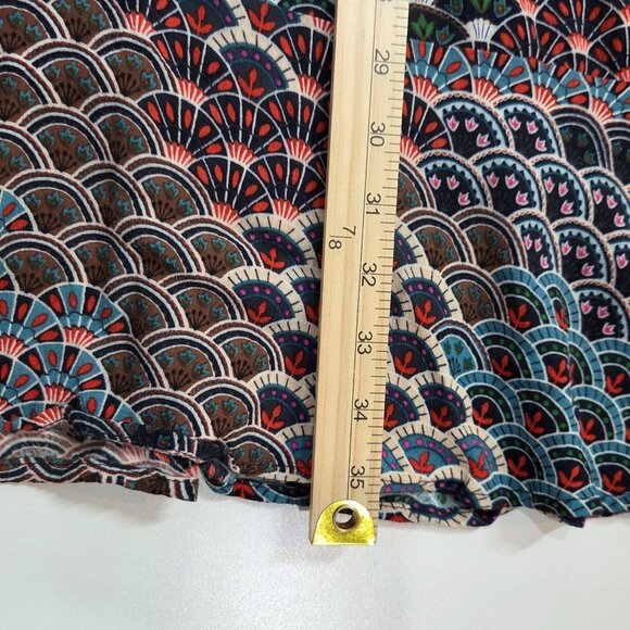 Anthropologie Maeve Dress Womens Small Monaco Scallop Trim Boho Skater - Picture 9 of 9